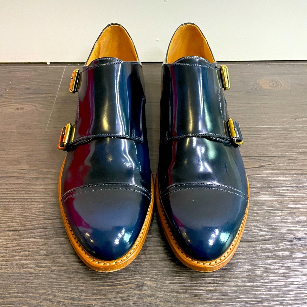 Angela Scott Blue Monkstrap shoes
